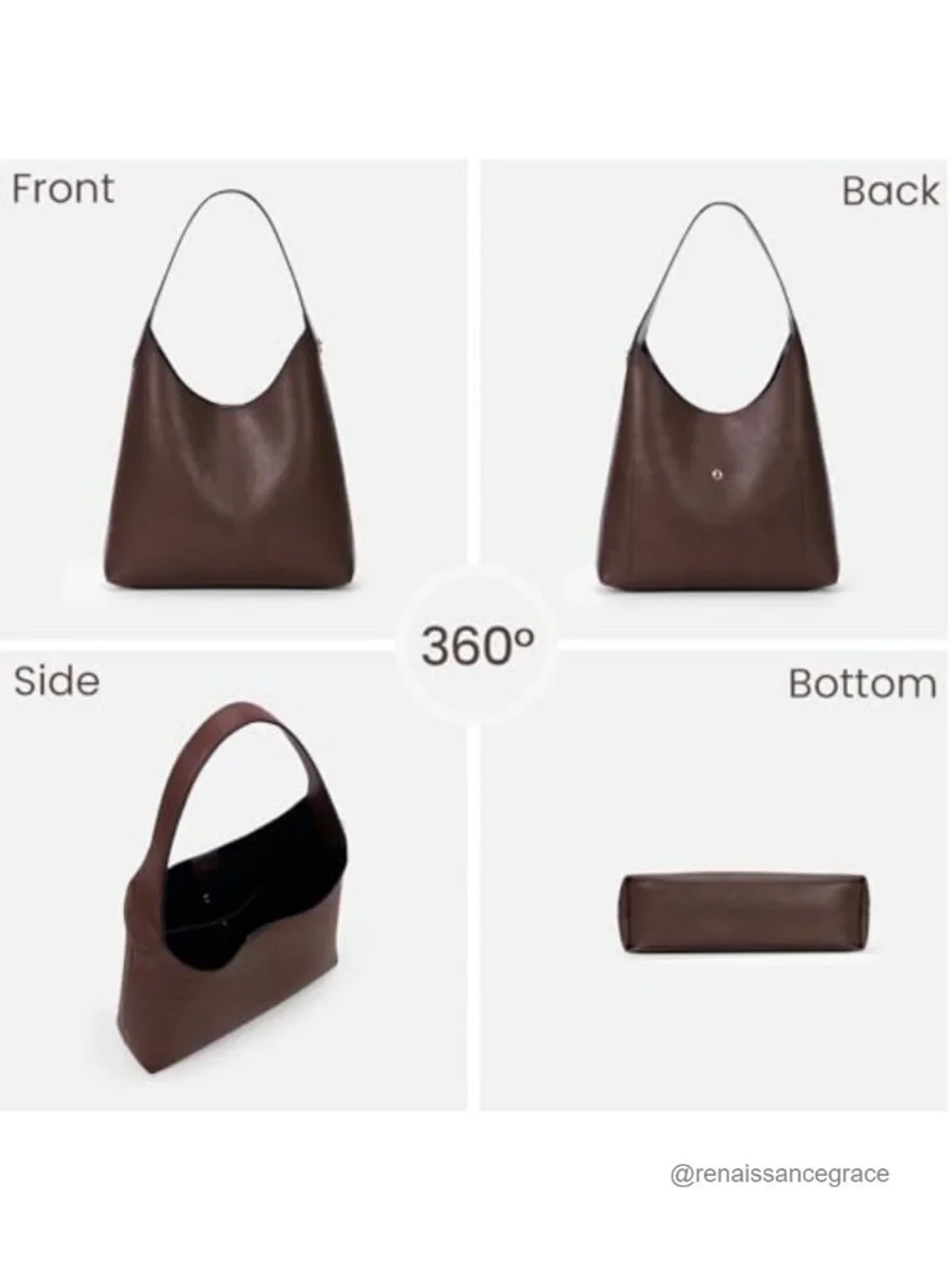 Faux Suede Hobo Bag Vegan Leather Shoulder Tote Medium Slouchy Handbag Purse